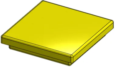 Hộp Mario 3D cao 3cm với nắp hộp 0.6cm - Image 2