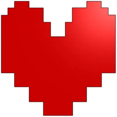 Biểu tượng Soul Undertale trong 3D cao 0.2cm