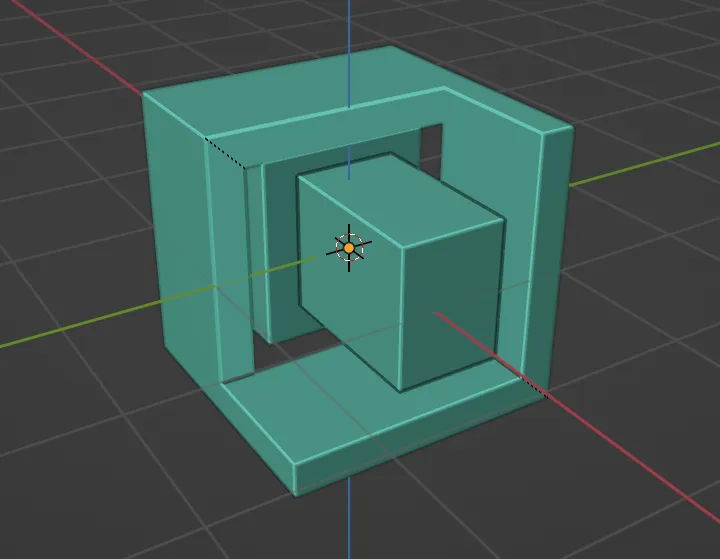 Lỗ vuông lồng ghép trong thiết kế 3D - Image 1