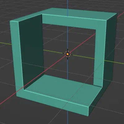 Lỗ vuông trong thiết kế đồ họa 3D sử dụng Blender