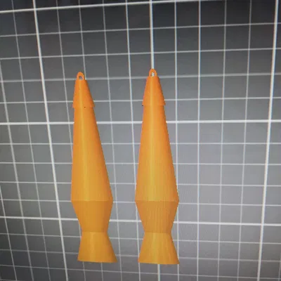 Bông tai đèn lava phong cách retro đơn giản