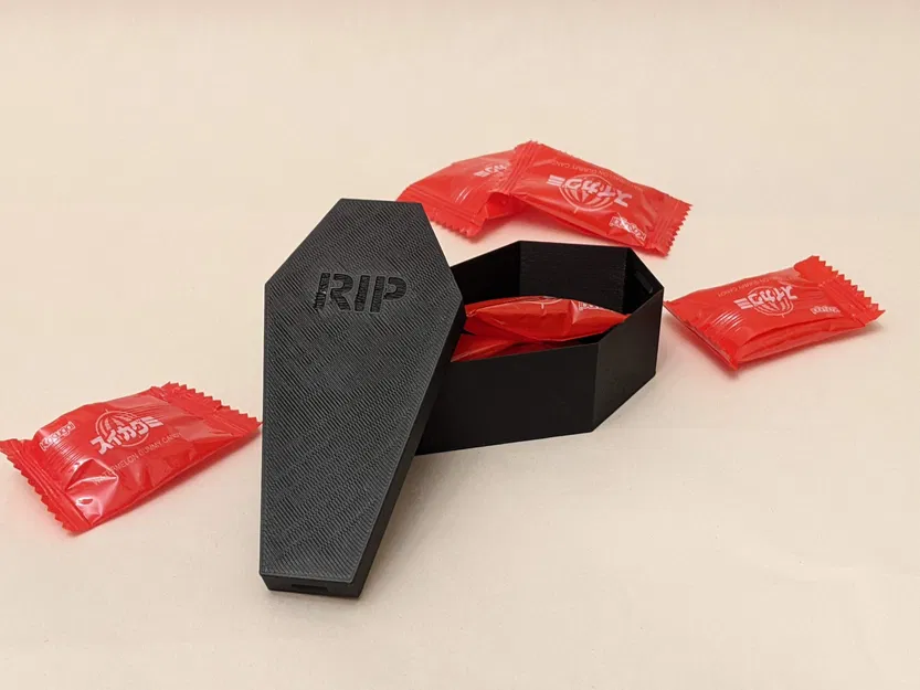 Hộp hình quan tài với nắp khóa cho đồ ngọt và trang trí Hallo... - Image 1