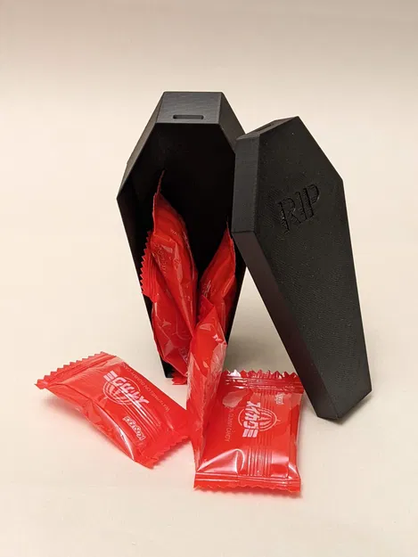 Hộp hình quan tài với nắp khóa cho đồ ngọt và trang trí Hallo... - Image 2