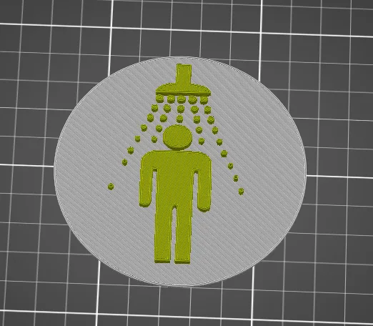 Biểu tượng biển báo phòng tắm với vòi sen - Image 1