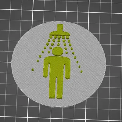 Biểu tượng biển báo phòng tắm với vòi sen