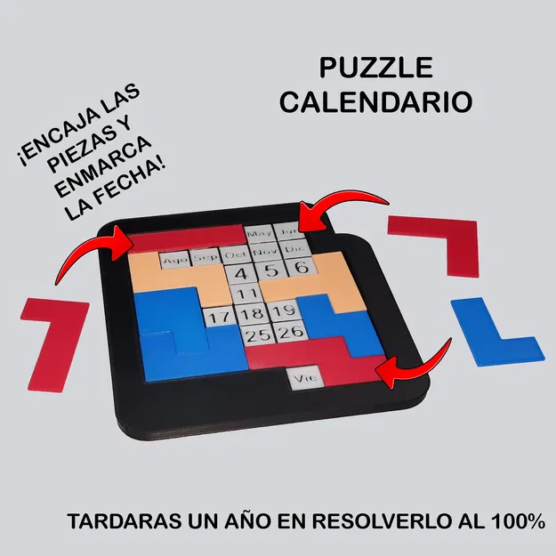 Bảng lịch ghép hình với 10 mảnh cho mọi ngày trong tháng - Image 1