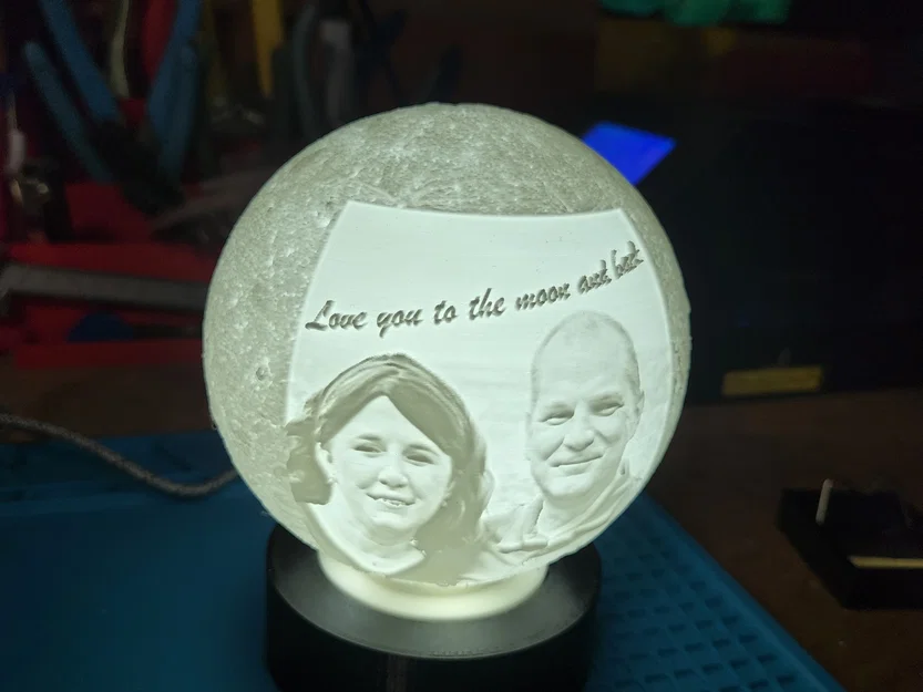 Giá đỡ bóng đèn Lithophane tùy chỉnh với LED 5V - Image 5