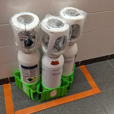 Giá đỡ bình oxy 5L đứng cho y tế