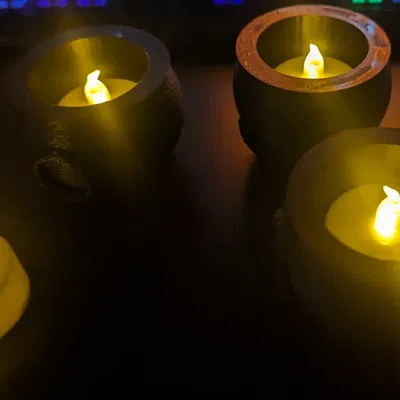 Giá đỡ nến hình vạc - bồn sâu hơn