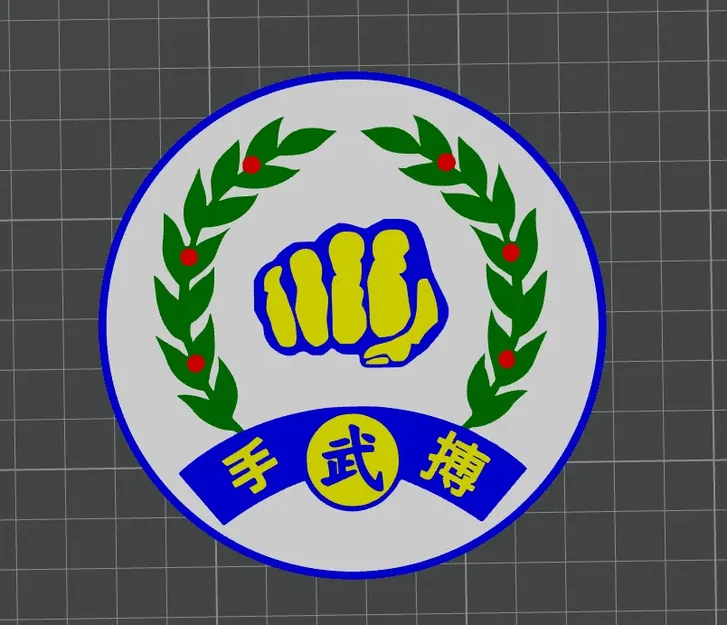 Đế lót ly với biểu tượng Moo Duk Kwan - Image 1