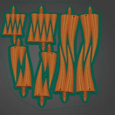 Răng nanh bí ngô cho mô hình in 3D