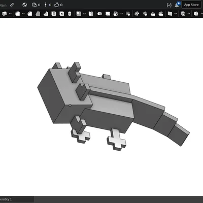 Khuôn cát hình axolotl trong Minecraft kích thước 5mm