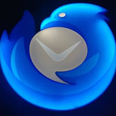 Đèn tường hình logo Thunderbird của Mozilla