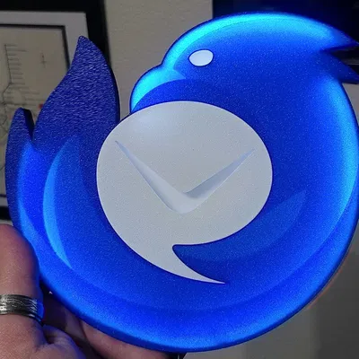 Đèn tường hình logo Thunderbird của Mozilla