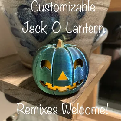 Đèn nến hình bí ngô Jack-O-Lantern tùy chỉnh dễ dàng