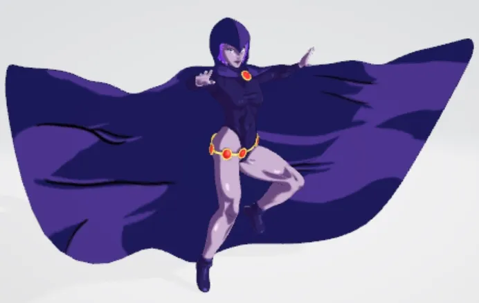 Nhân vật Raven từ Teen Titan phong cách anime - Image 1