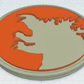 Đế lót ly Godzilla phong cách nghệ thuật độc đáo - Thumbnail 1