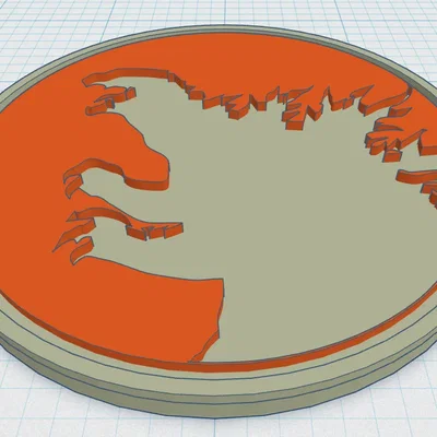 Đế lót ly Godzilla phong cách nghệ thuật độc đáo