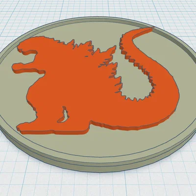 Đế lót ly Godzilla phong cách nghệ thuật độc đáo