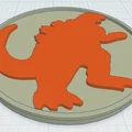 Đế lót ly Godzilla phong cách nghệ thuật độc đáo - Thumbnail 1