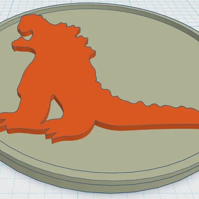 Đế lót ly Godzilla phong cách nghệ thuật độc đáo