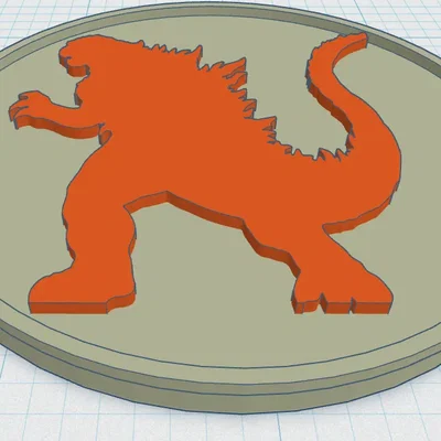 Đế lót ly Godzilla phong cách nghệ thuật độc đáo