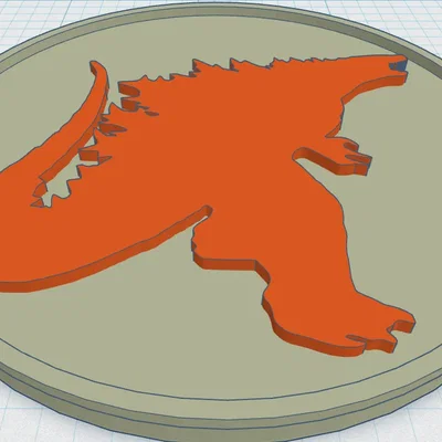 Đế lót ly Godzilla phong cách nghệ thuật độc đáo