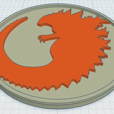 Đế lót ly Godzilla phong cách độc đáo