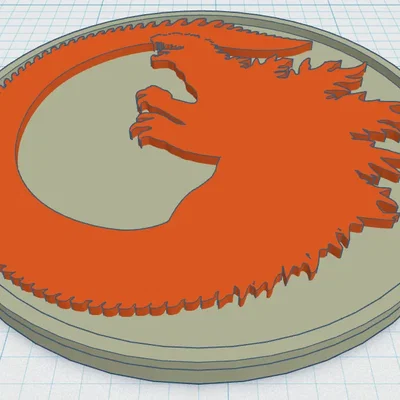 Đế lót ly Godzilla phong cách nghệ thuật độc đáo
