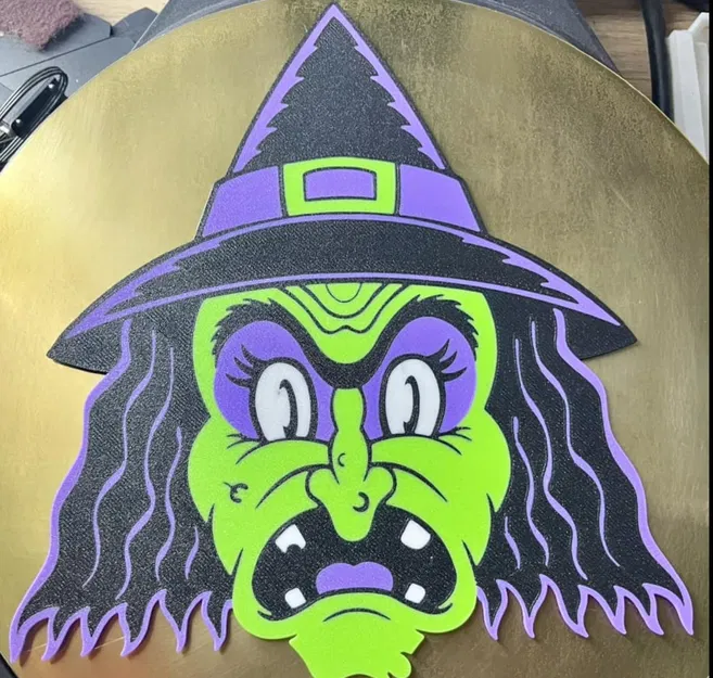 Tranh tường 2D phù thủy đáng sợ cho Halloween - Image 2