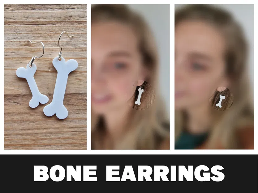 Bông tai xương cho Halloween - Image 1