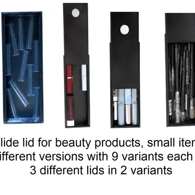 Hộp đựng sản phẩm làm đẹp với nắp trượt nhỏ gọn