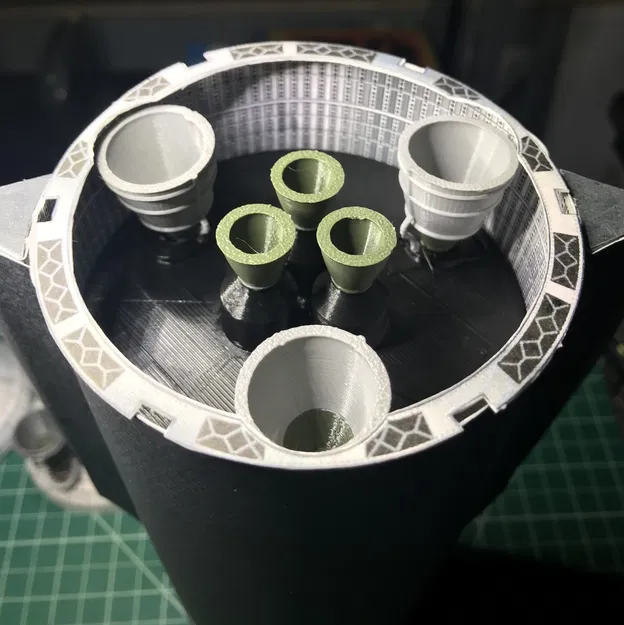 Bộ phận động cơ Starship S24 từ mô hình giấy 3D - Image 5