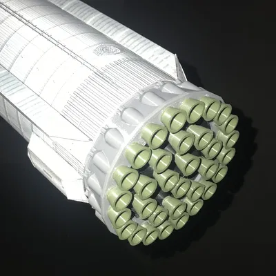 Phần động cơ SuperHeavy B7 với Raptor và chân đế