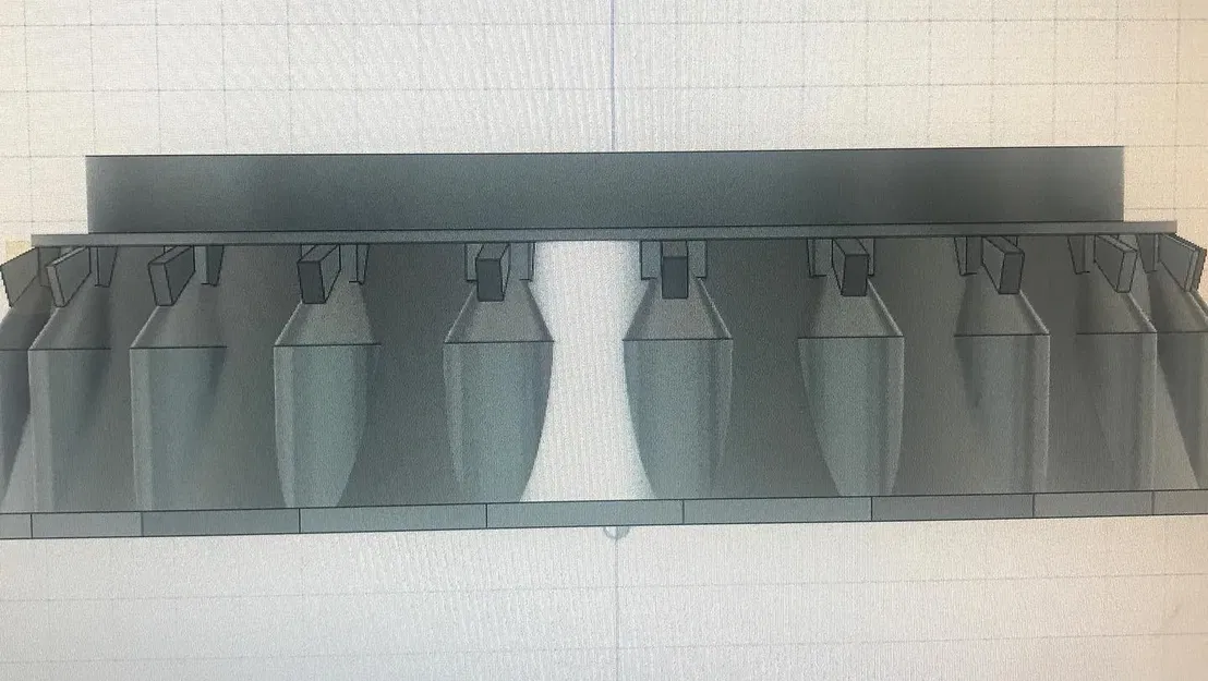 Phần động cơ SuperHeavy B7 với Raptor và chân đế - Image 2