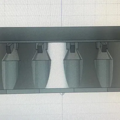 Phần động cơ SuperHeavy B7 với Raptor và chân đế