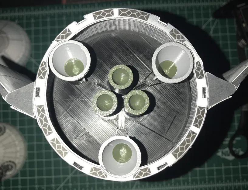 Bộ phận động cơ Starship S24 từ mô hình giấy 3D - Image 9