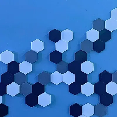 Nghệ thuật tường hình lục giác sống động và dễ in