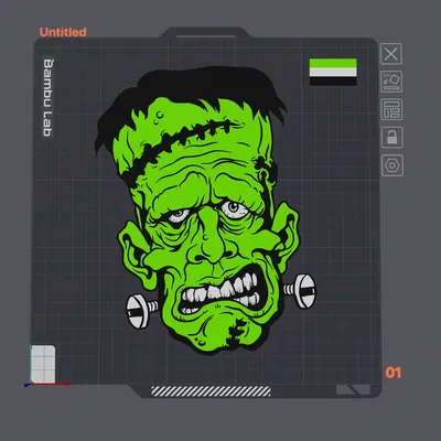 Nhân vật quái vật Freaky Franky độc đáo cho in 3D