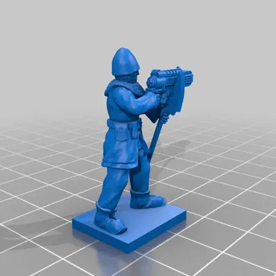 Vệ binh phong kiến tương lai với rìu và súng plasma 28mm