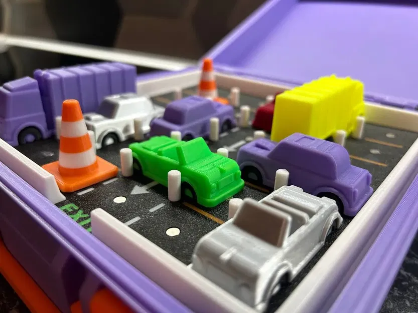 Hộp lưu trữ cho trò chơi logic Rush Hour với ô tô - Image 5