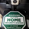 Biển báo cảnh báo bảo vệ bởi hệ thống an ninh gia đình - Thumbnail 3