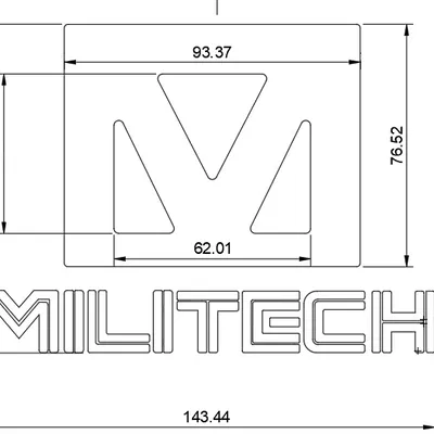 Biểu tượng Militech từ Cyberpunk 2077 cho in 3D