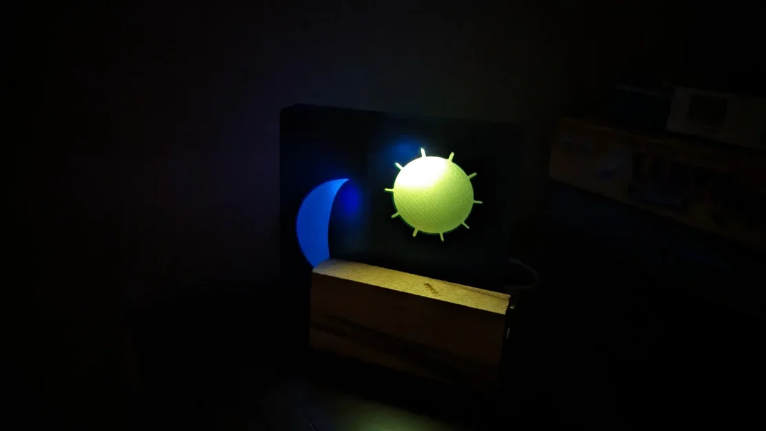 Đèn ngủ "Mặt Trời và Mặt Trăng" điều chỉnh ánh sáng riêng... - Image 1