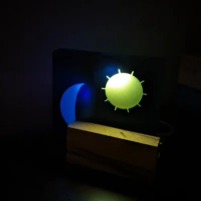 Đèn ngủ "Mặt Trời và Mặt Trăng" điều chỉnh ánh sáng riêng...