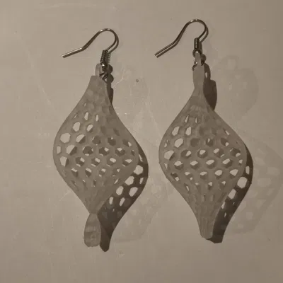 Bông tai xoắn hình tổ ong độc đáo