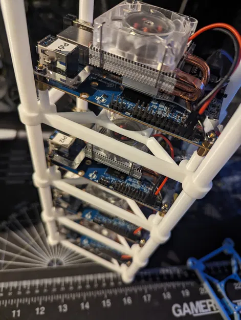 Giá đỡ tháp xếp chồng Orange Pi 5 với quạt làm mát và tản n... - Image 2