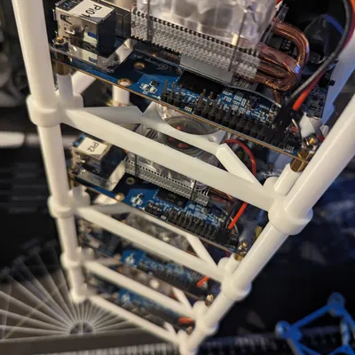 Giá đỡ tháp xếp chồng Orange Pi 5 với quạt làm mát và tản n...