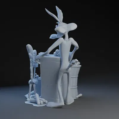 Wile E. Coyote và Road Runner trong phong cách hoạt hình