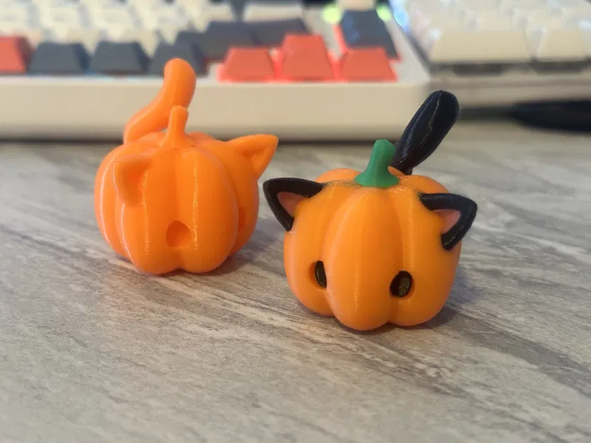 Mô hình mèo bí ngô không cần hỗ trợ in 3D - Image 1